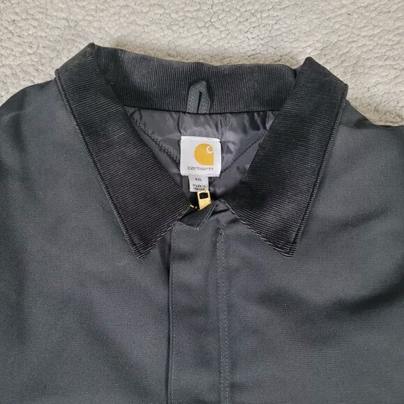 Carhartt Jacket 4XL Black Loose Fit Firm Duck Insulated Traditional Work C003 - Picture 6 of 13